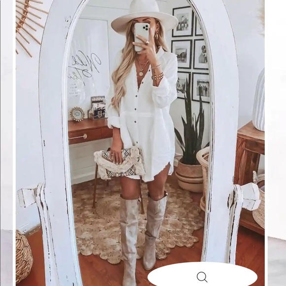 Vici Dresses & Skirts - NEW VICI KENNEDY COTTON POCKETED BUTTON DOWN TUNIC